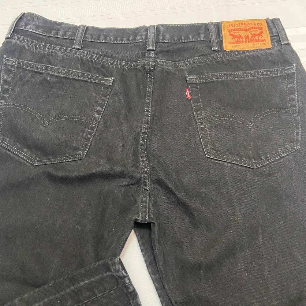 LEVI’S 505 Black Mens Bootcut Jeans EUC Size 40 x 29